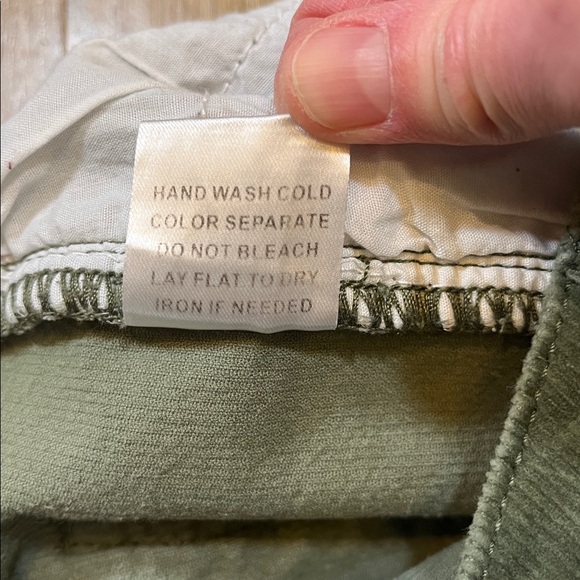 Saints & Hearts Green Extreme Flare Corduroy Pants Large L Distressed Hem EUC - Picture 10 of 13